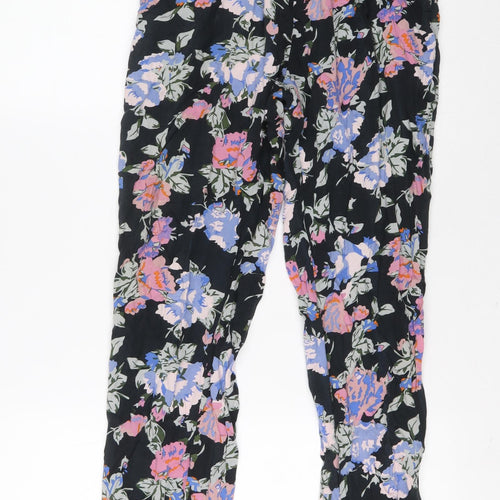 Select Womens Multicoloured Floral Polyester Harem Trousers Size 8 L28 in Regular