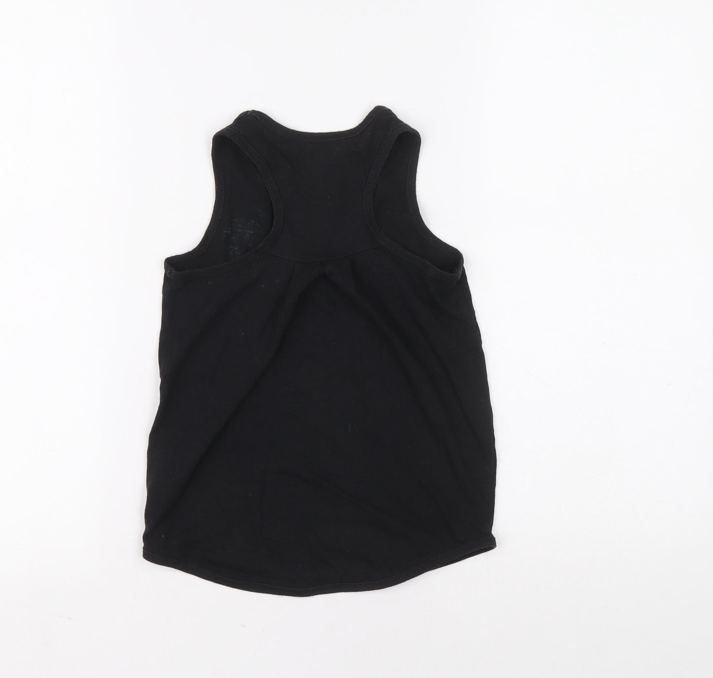 adidas Womens Black Polyester Basic Tank Size 6 Round Neck