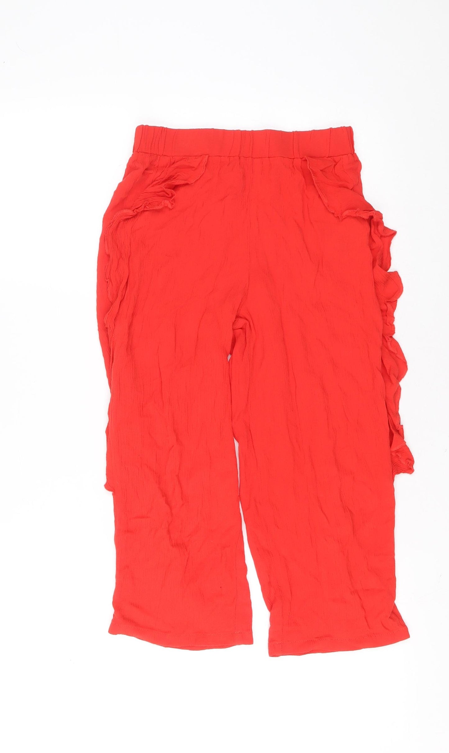 LC Waikiki Girls Red Polyester Bloomer Trousers Size 9-10 Years Regular Pullover