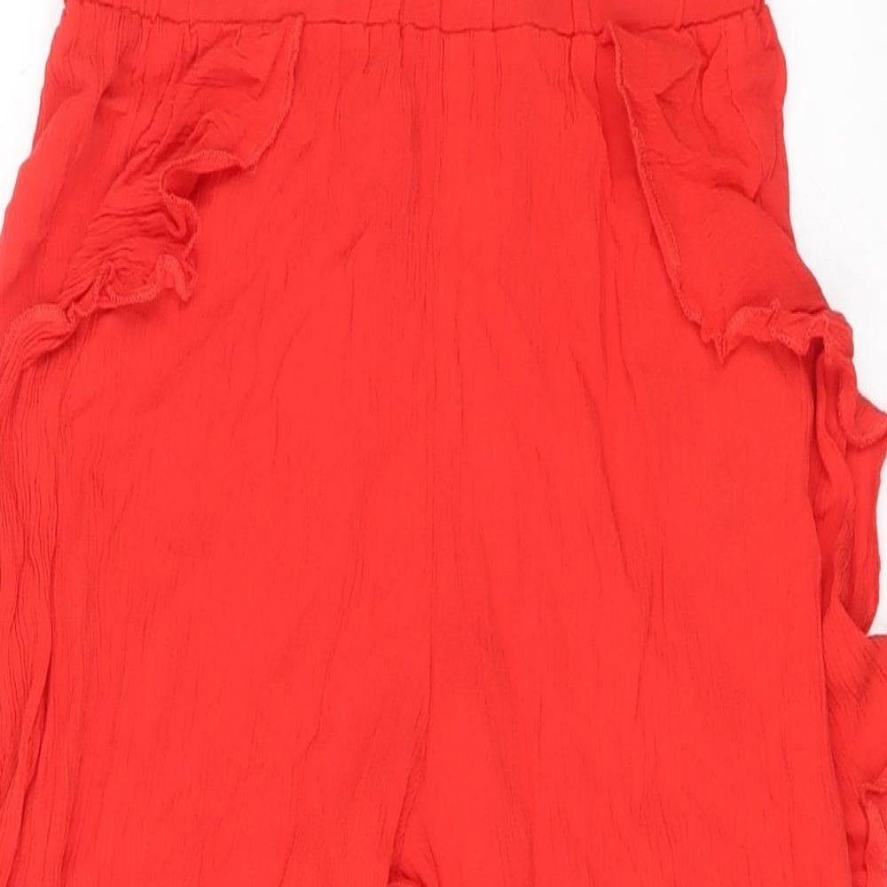 LC Waikiki Girls Red Polyester Bloomer Trousers Size 9-10 Years Regular Pullover