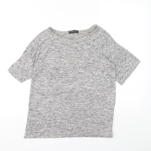 Select Womens Grey Boat Neck Viscose Pullover Jumper Size 12