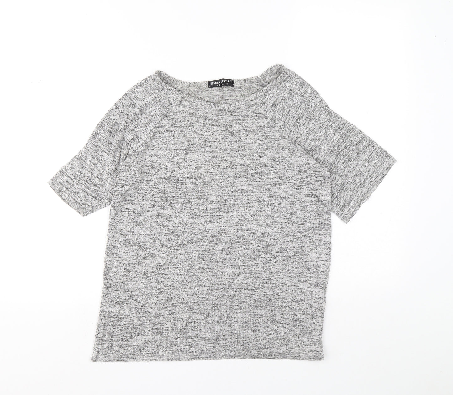 Select Womens Grey Boat Neck Viscose Pullover Jumper Size 12