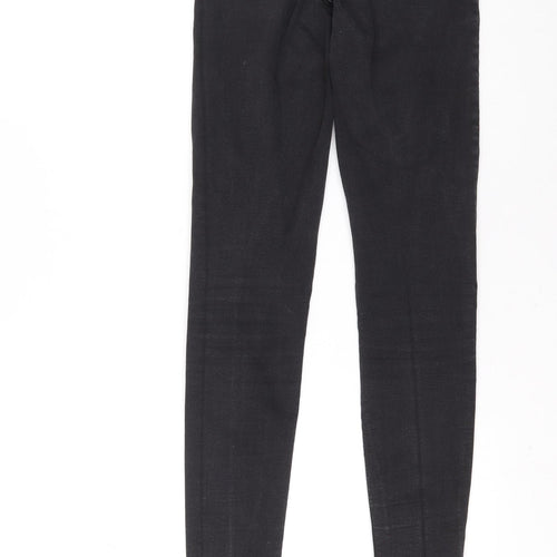 Denim & Co. Womens Black Cotton Skinny Jeans Size 10 L29 in Regular Zip