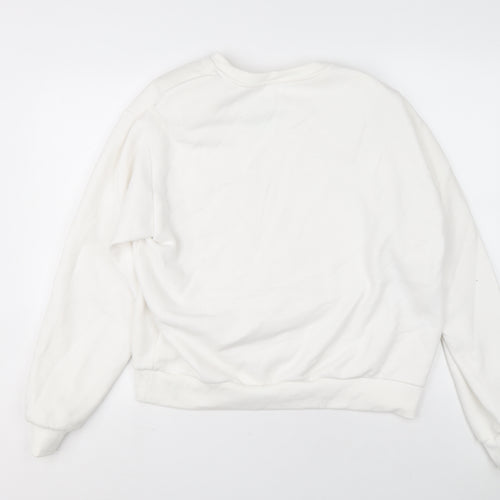 Poser Parlour Womens White Polyester Pullover Sweatshirt Size L Pullover - POSER
