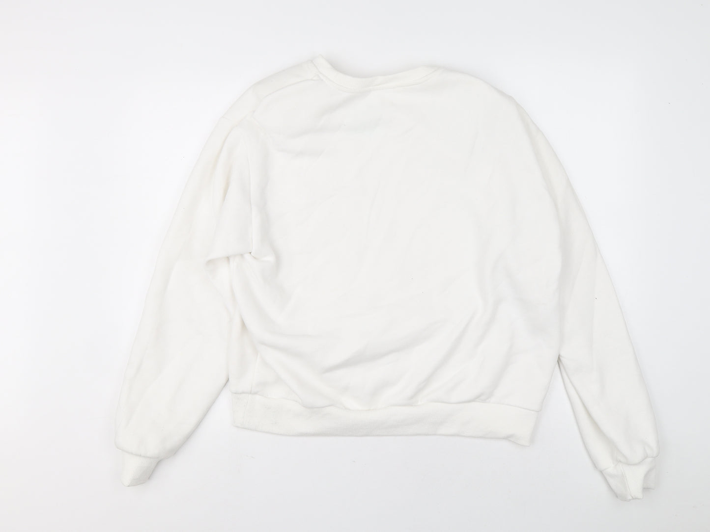 Poser Parlour Womens White Polyester Pullover Sweatshirt Size L Pullover - POSER
