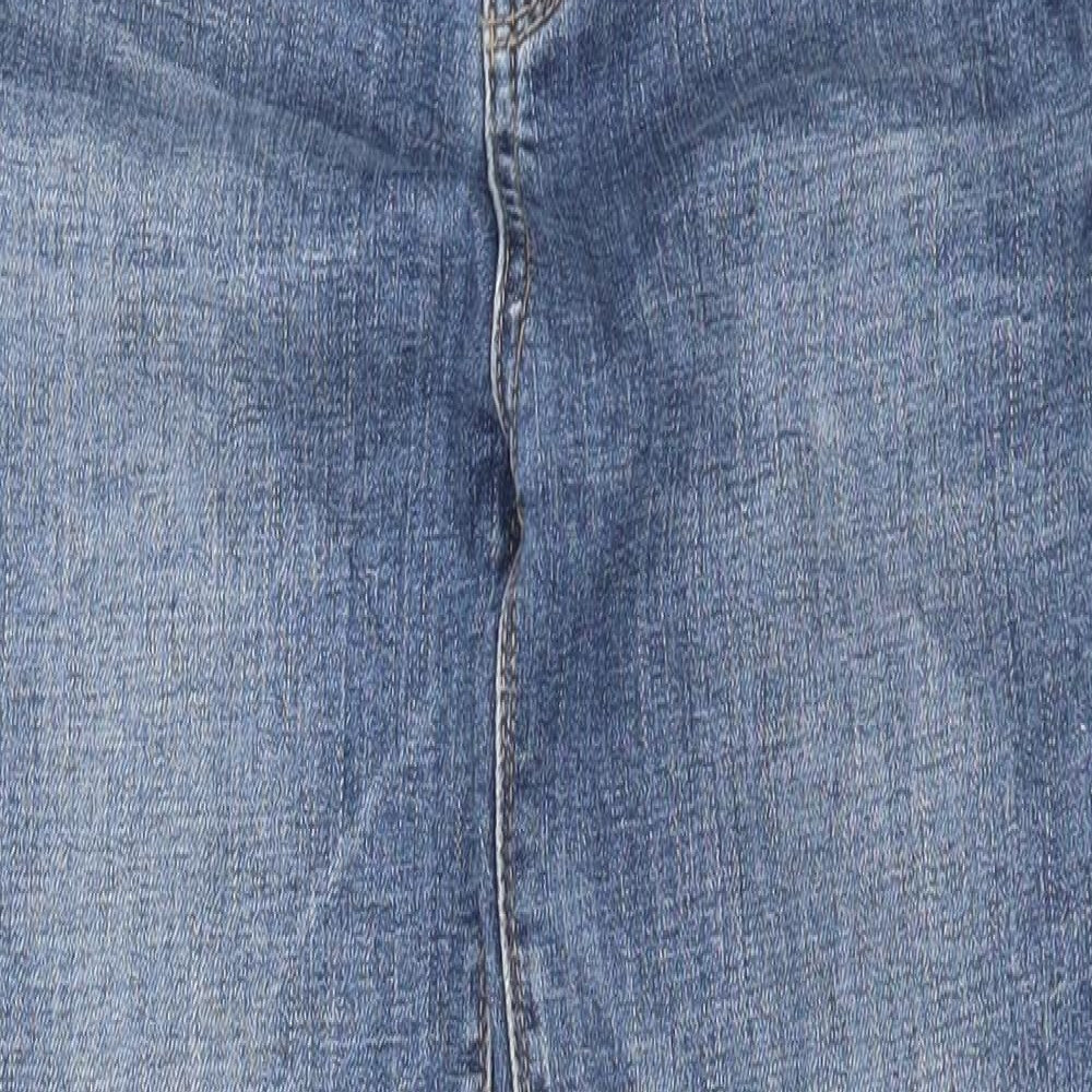 Zara Womens Blue Cotton Skinny Jeans Size 10 L27 in Regular Button