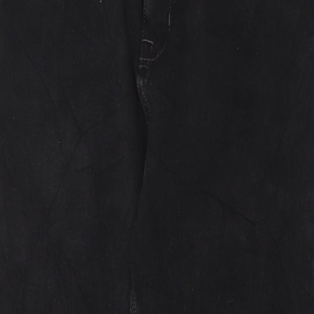 Marks and Spencer Womens Black Cotton Skinny Jeans Size 16 L27 in Regular Button