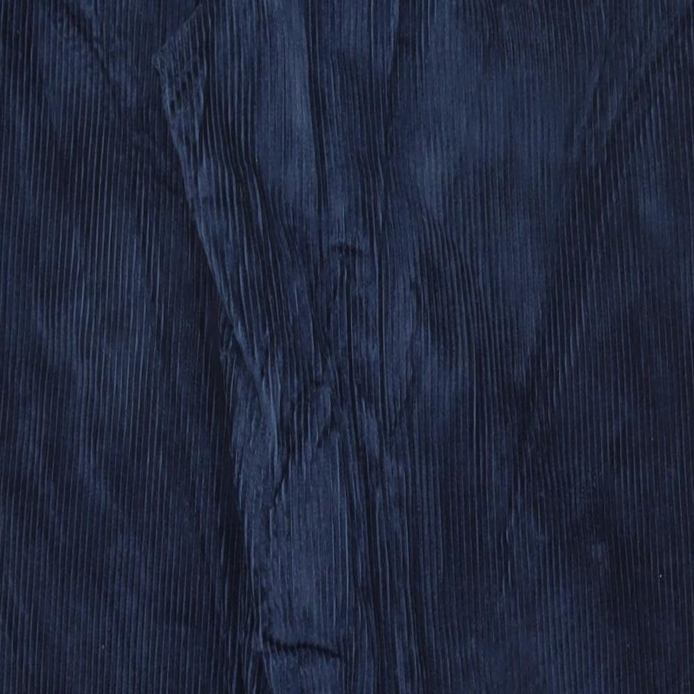 Marks and Spencer Mens Blue Cotton Trousers Size 36 in L31 in Regular Hook & Eye