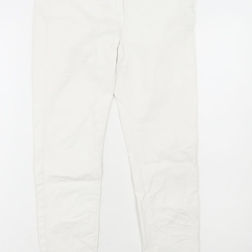 Marks and Spencer Womens White Cotton Skinny Jeans Size 8 L27 in Regular Button