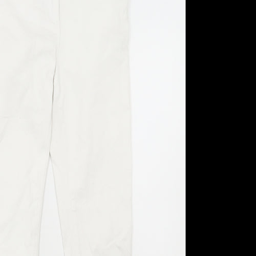 Marks and Spencer Womens White Cotton Skinny Jeans Size 8 L27 in Regular Button