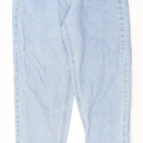 Missguided Womens Blue Cotton Mom Jeans Size 28 in L29 in Regular Button