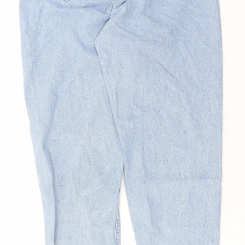 Missguided Womens Blue Cotton Mom Jeans Size 28 in L29 in Regular Button
