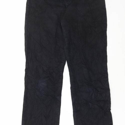 NXD Womens Black Cotton Straight Jeans Size 6 L30 in Regular Button