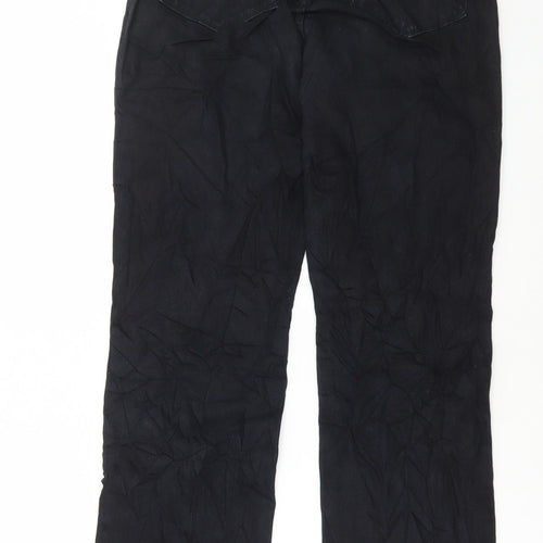 NXD Womens Black Cotton Straight Jeans Size 6 L30 in Regular Button