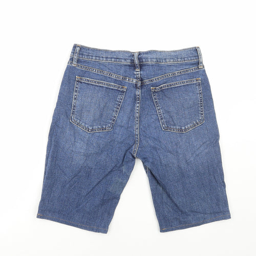 Gap Mens Blue Cotton Bermuda Shorts Size 26 in L10 in Regular Button