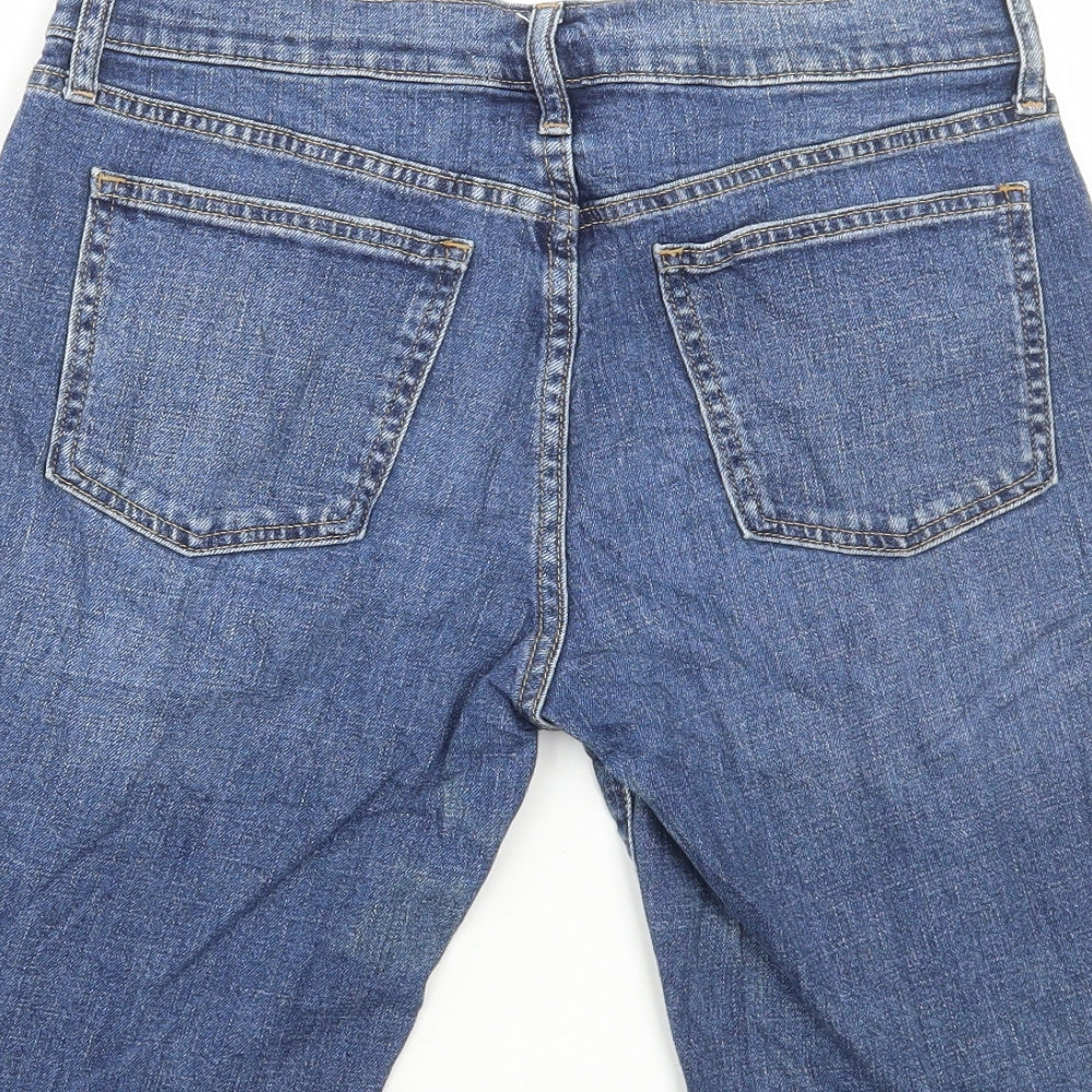 Gap Mens Blue Cotton Bermuda Shorts Size 26 in L10 in Regular Button