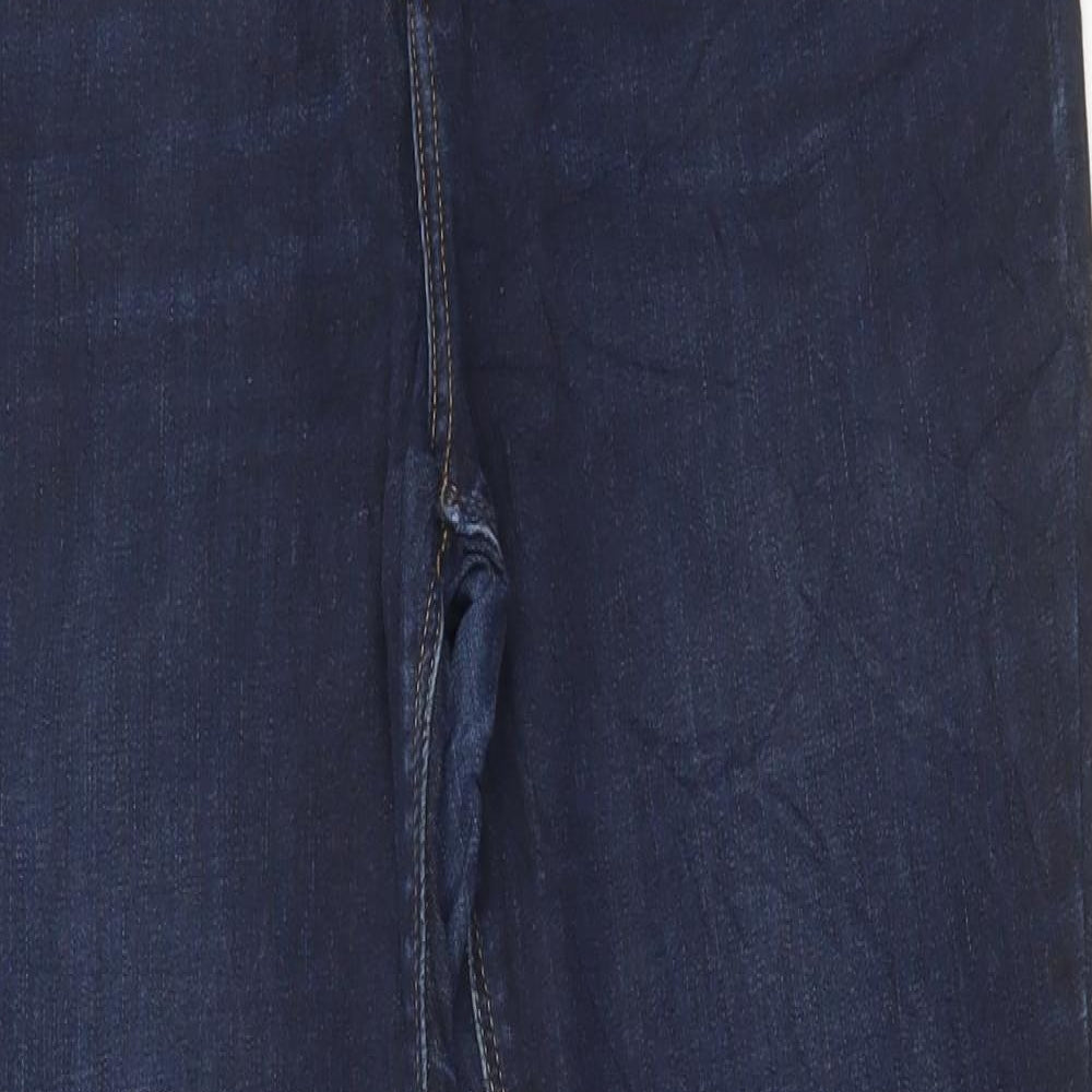 River Island Womens Blue Cotton Skinny Jeans Size 16 L29 in Regular Button