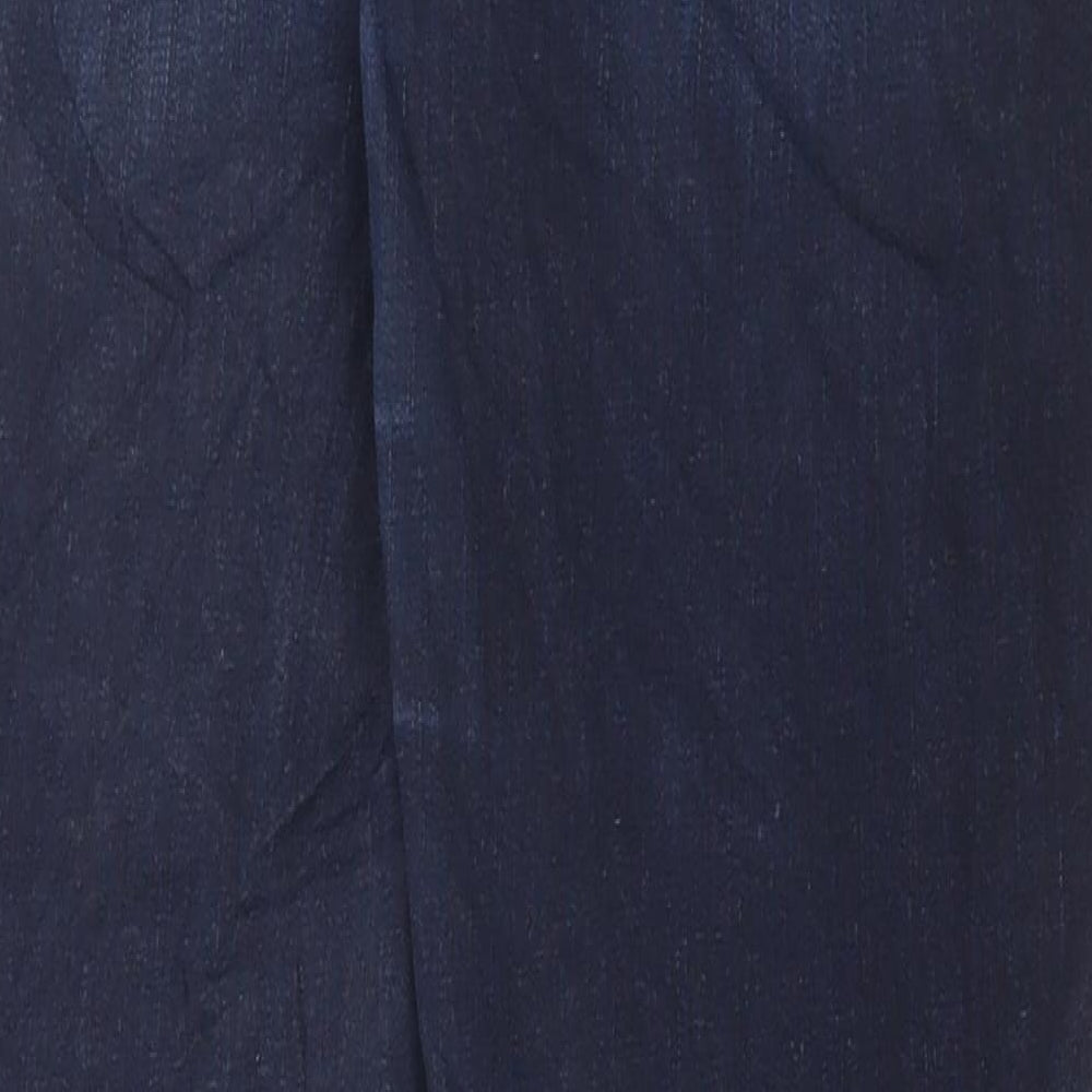 River Island Womens Blue Cotton Skinny Jeans Size 16 L29 in Regular Button