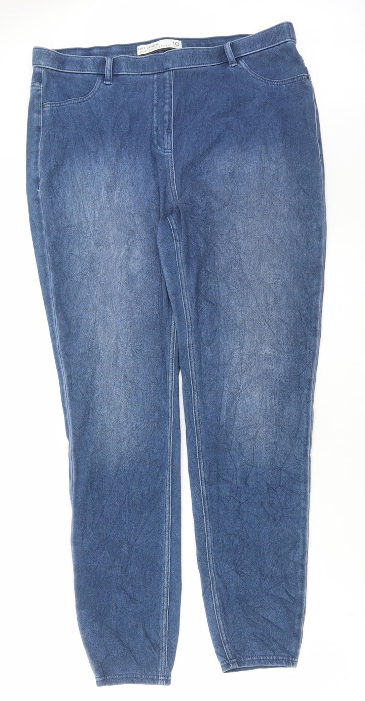 Marks and Spencer Womens Blue Cotton Jegging Jeans Size 10 L30 in Regular