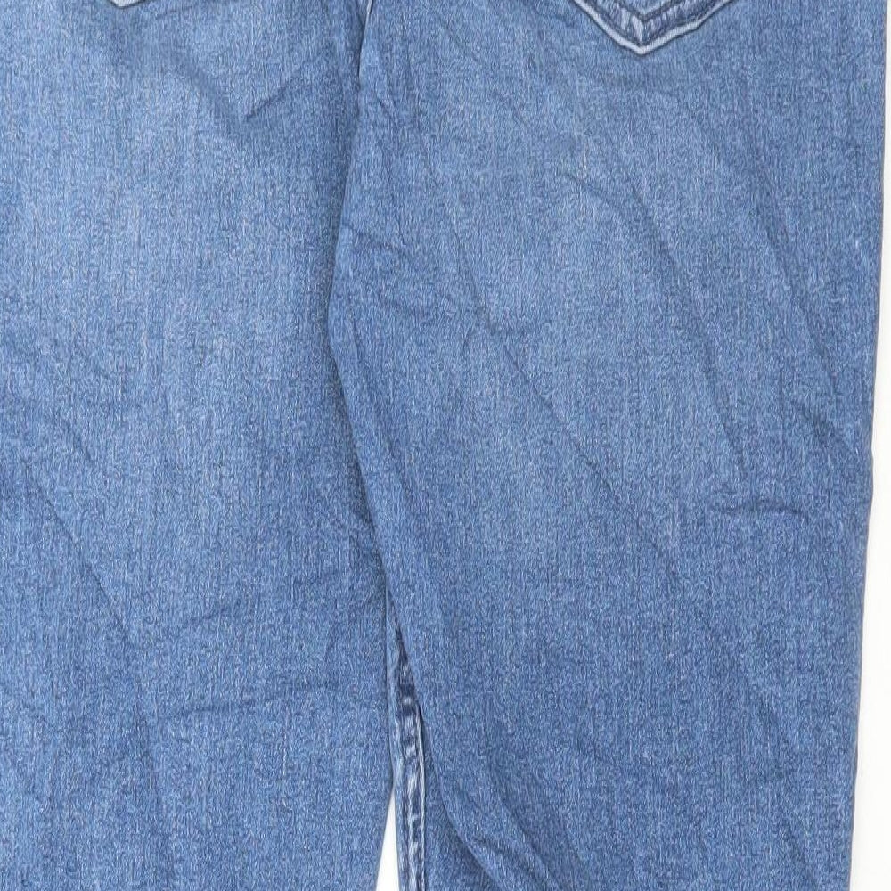 Marks and Spencer Womens Blue Cotton Skinny Jeans Size 14 L31 in Regular Button