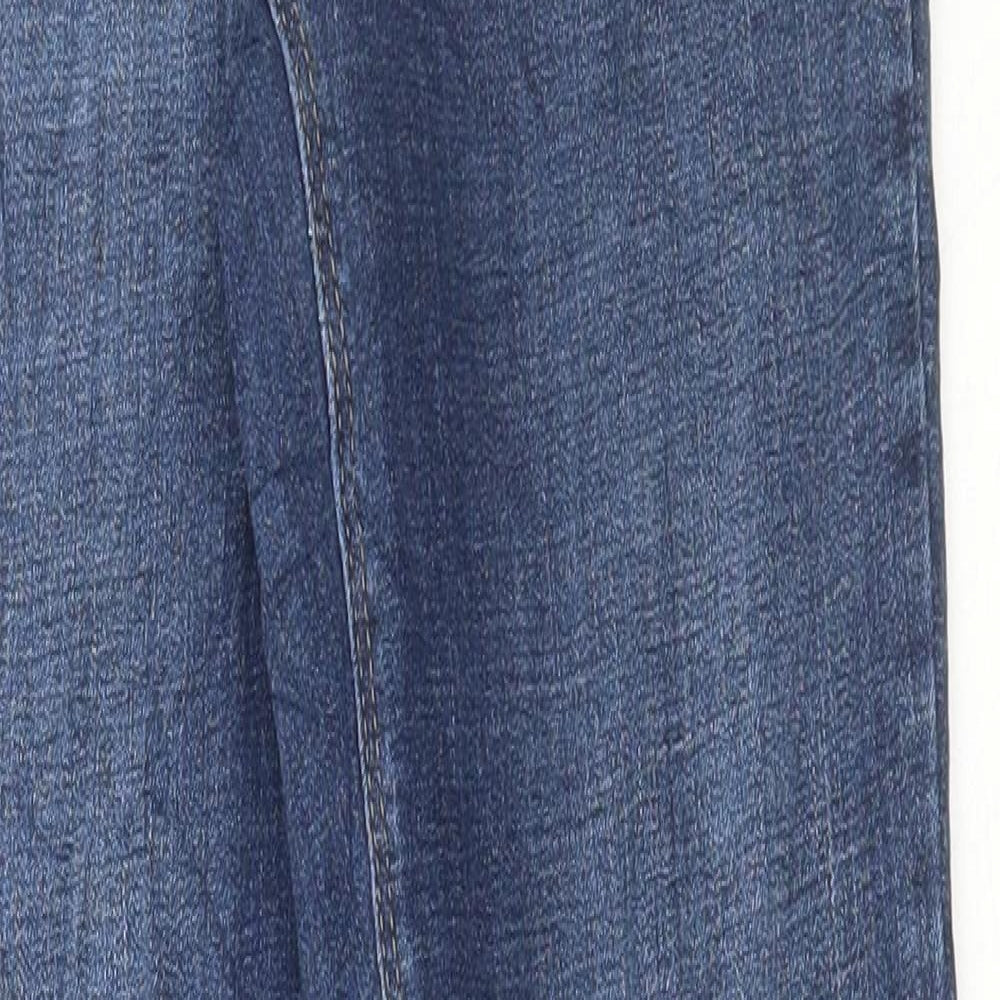 NEXT Womens Blue Cotton Skinny Jeans Size 10 L29 in Regular Button