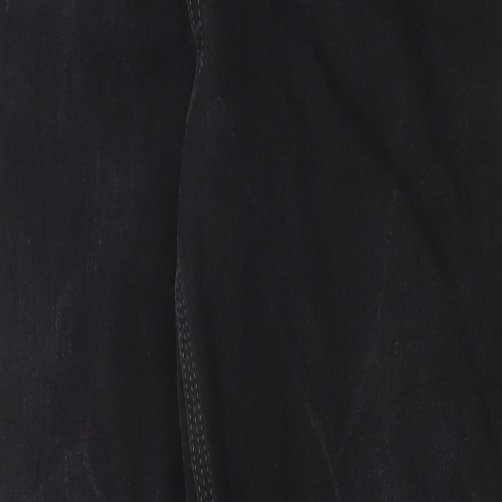 Marks and Spencer Womens Black Cotton Skinny Jeans Size 14 L29 in Regular Button