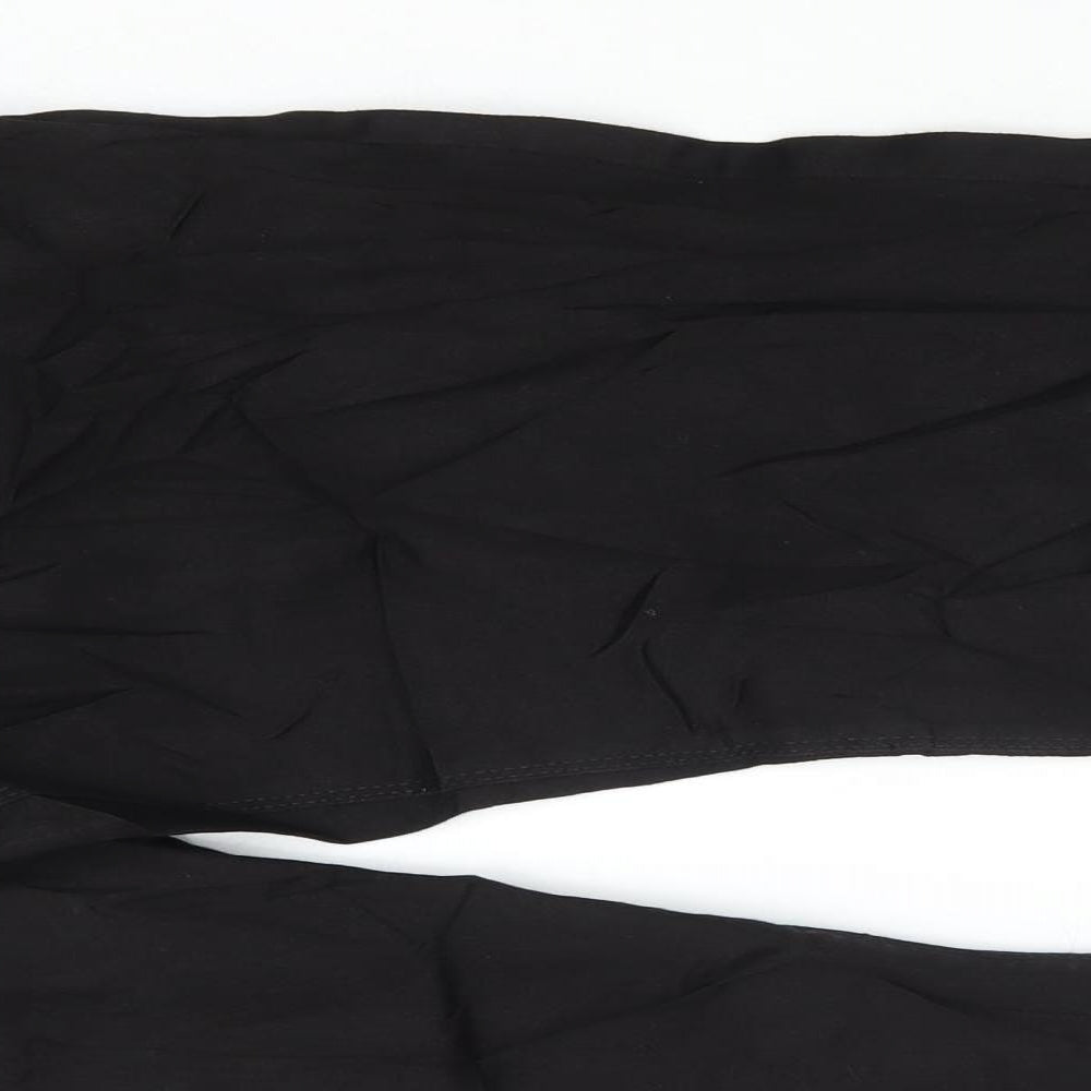 Marks and Spencer Mens Black Cotton Straight Jeans Size 50 in L31 in Regular Button