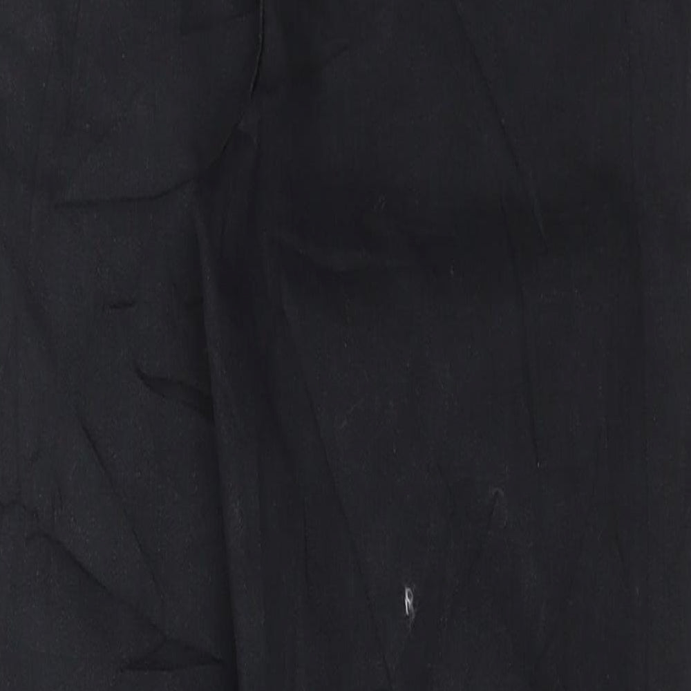 Marks and Spencer Womens Black Cotton Flared Jeans Size 12 L26 in Regular Button