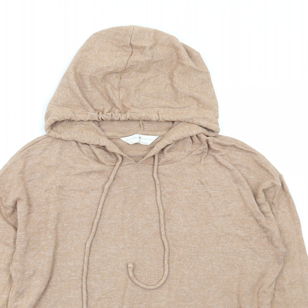 Marks and Spencer Womens Beige Viscose Pullover Hoodie Size 6 Pullover