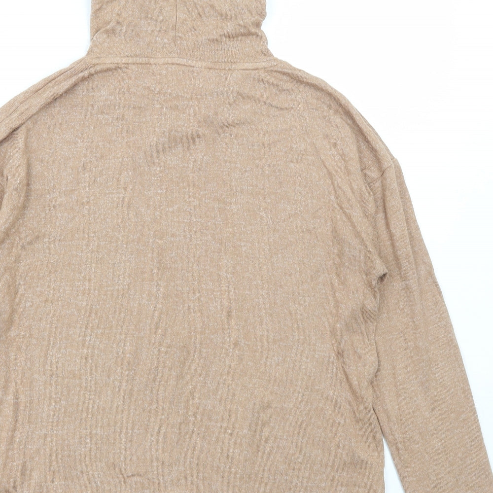 Marks and Spencer Womens Beige Viscose Pullover Hoodie Size 6 Pullover