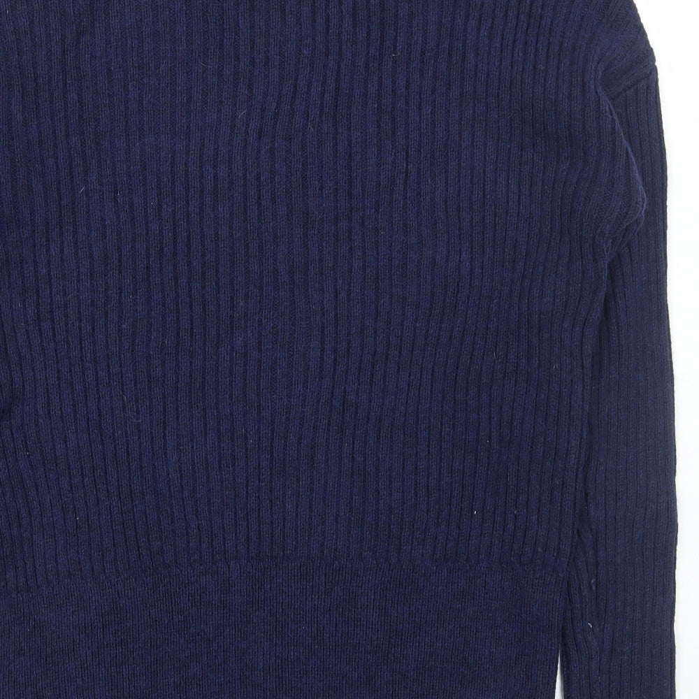 Atmosphere Womens Blue Boat Neck Cotton Pullover Jumper Size 16