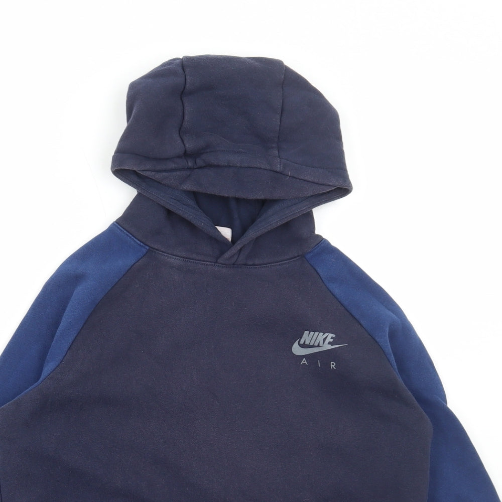 Nike Air Boys Multicoloured Colourblock Cotton Pullover Hoodie Size 10-11 Years Pullover