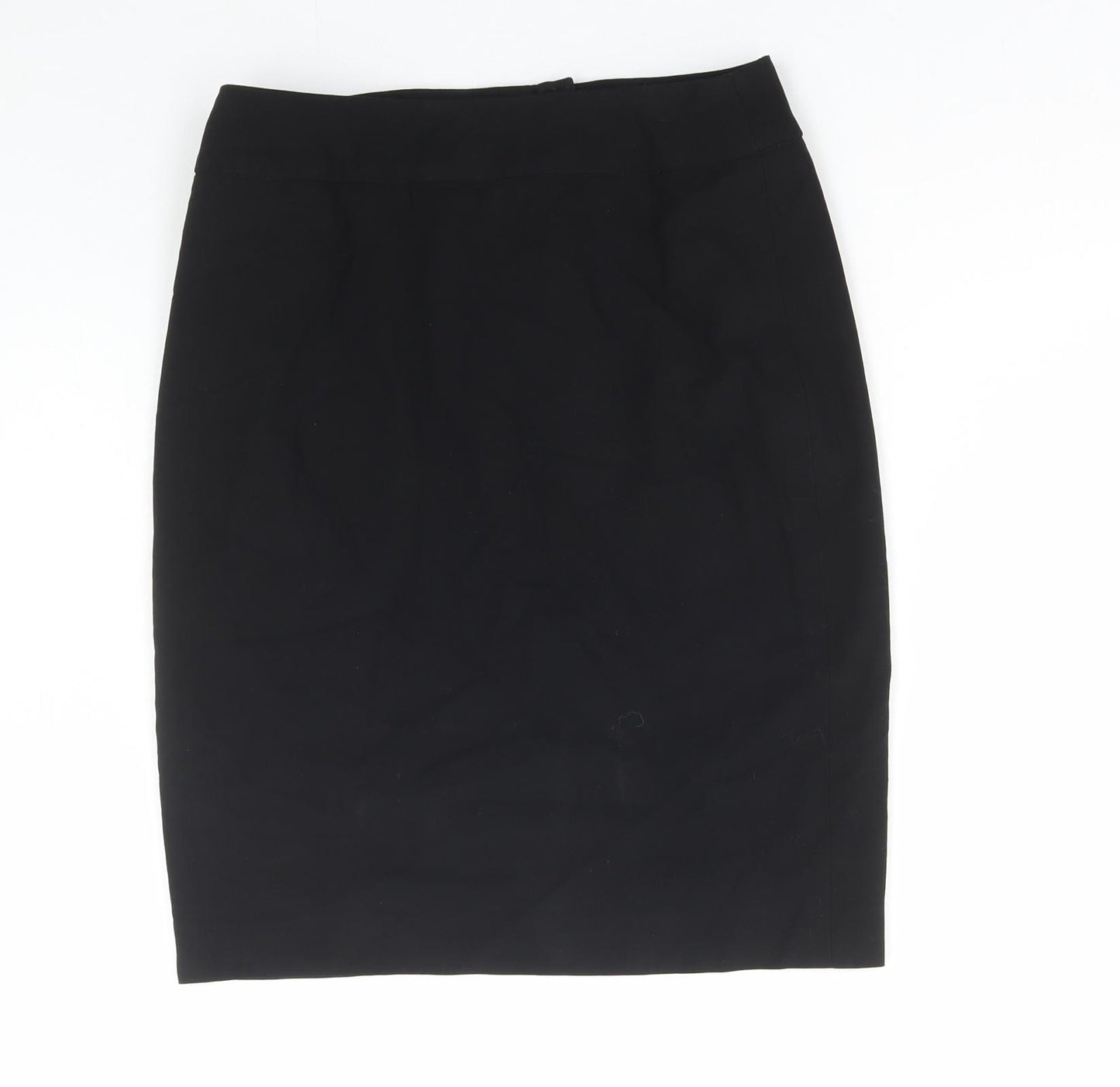 ARMANI Womens Black Polyester Straight & Pencil Skirt Size 10 Zip