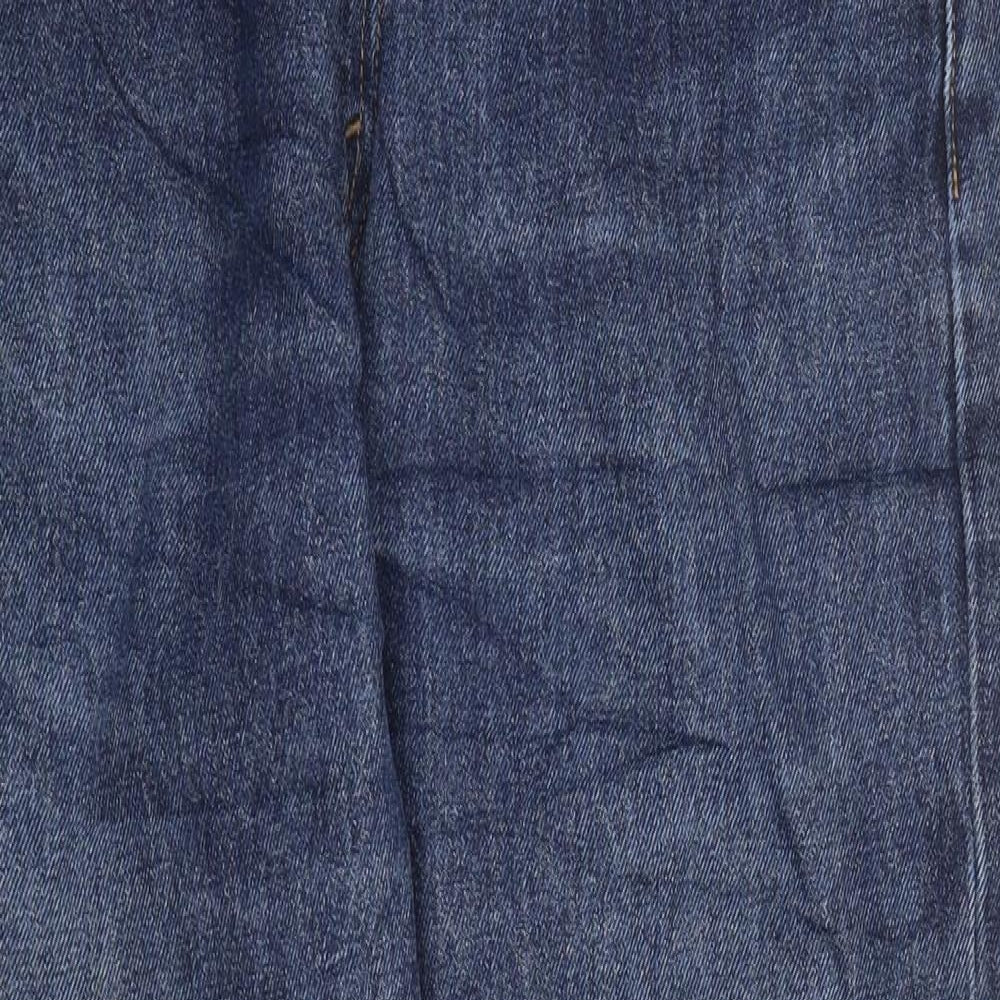 LEVIS Mens Blue Cotton Straight Jeans Size 34 in L38 in Zip