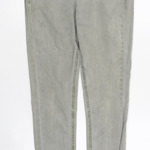 New Look Womens Green 100% Cotton Skinny Jeans Size 10 L31 in Slim Zip