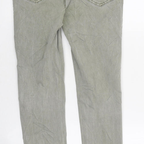 New Look Womens Green 100% Cotton Skinny Jeans Size 10 L31 in Slim Zip