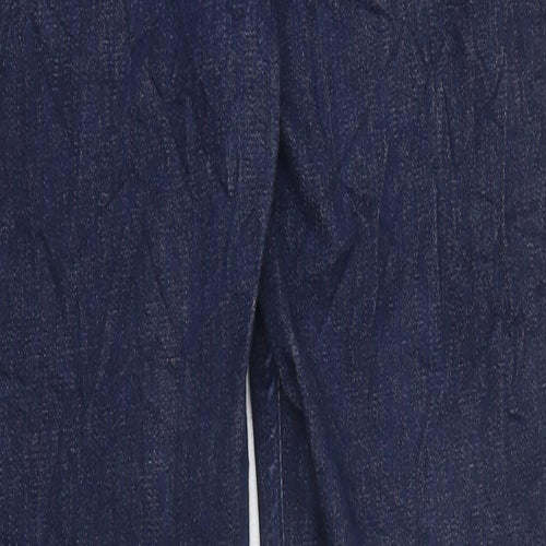 Marks and Spencer Womens Blue 100% Cotton Skinny Jeans Size 10 L34 in Slim Zip