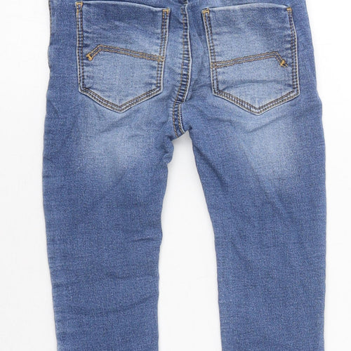 NEXT Boys Blue 100% Cotton Jogger Jeans Size 12-18 Months Drawstring