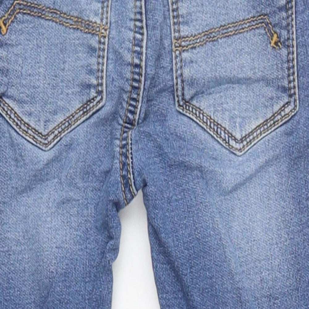 NEXT Boys Blue 100% Cotton Jogger Jeans Size 12-18 Months Drawstring