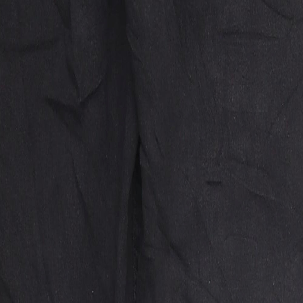 Marks and Spencer Womens Black 100% Cotton Skinny Jeans Size 10 L32.5 in Extra-Slim Zip