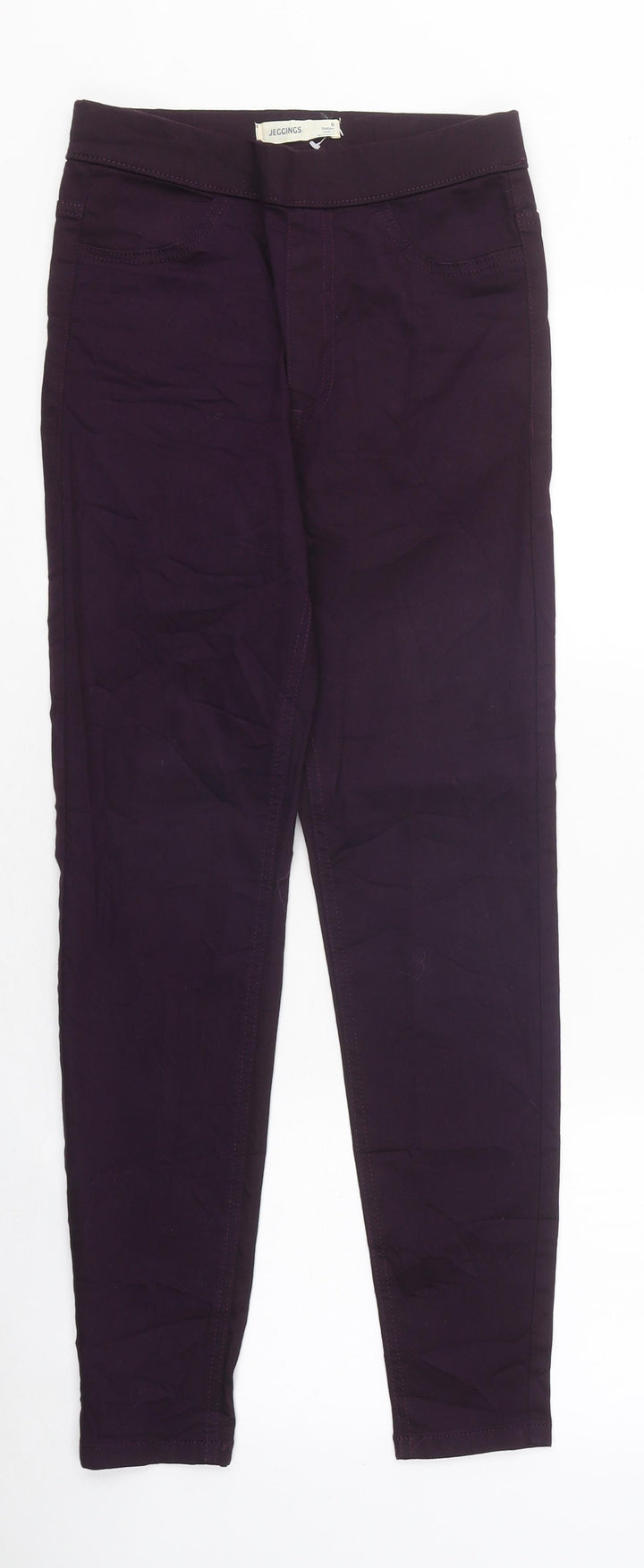 Marks and Spencer Womens Purple 100% Cotton Jegging Jeans Size 6 L32 in Regular - Short