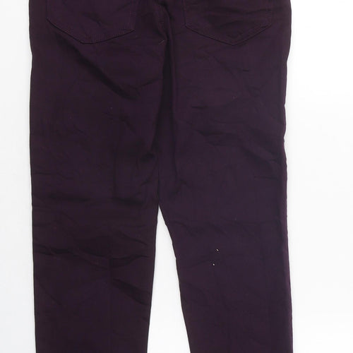 Marks and Spencer Womens Purple 100% Cotton Jegging Jeans Size 6 L32 in Regular - Short