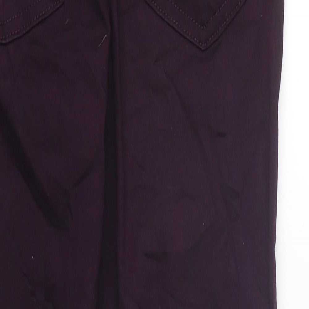Marks and Spencer Womens Purple 100% Cotton Jegging Jeans Size 6 L32 in Regular - Short