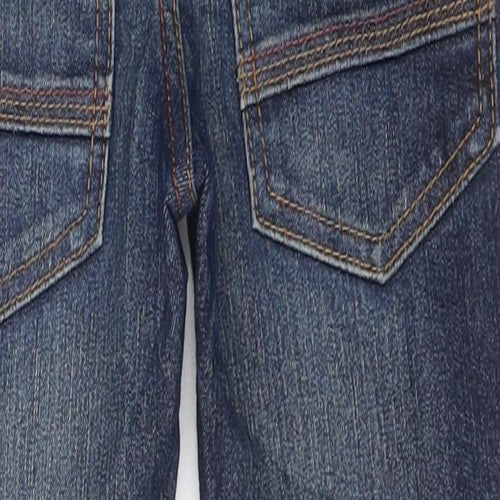 NEXT Boys Blue 100% Cotton Skinny Jeans Size 6 Years Regular Zip