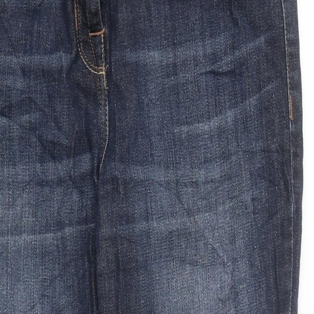 NEXT Womens Blue 100% Cotton Flared Jeans Size 12 L30 in Regular Zip