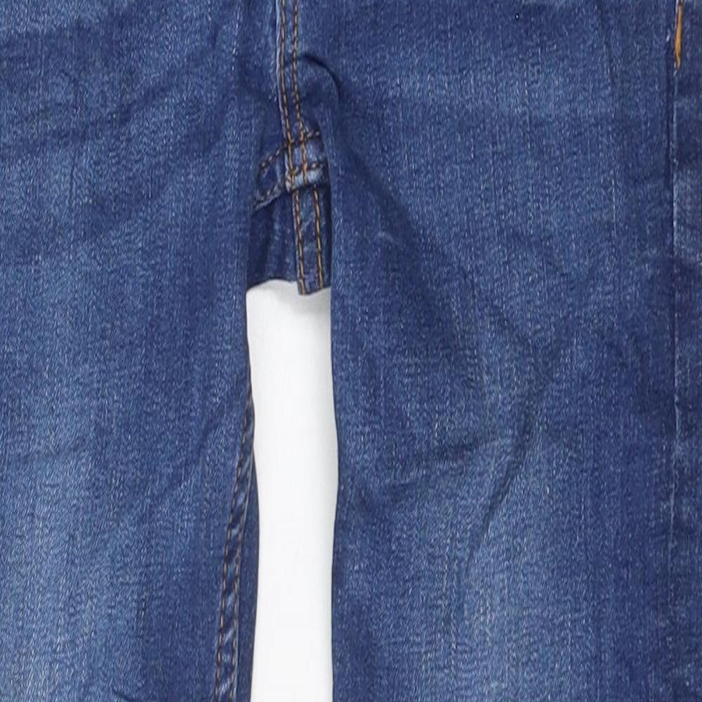 NEXT Girls Blue 100% Cotton Skinny Jeans Size 5 Years Regular Zip