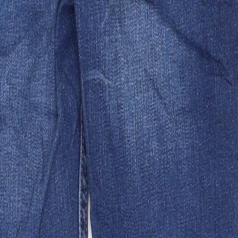 NEXT Girls Blue 100% Cotton Skinny Jeans Size 5 Years Regular Zip
