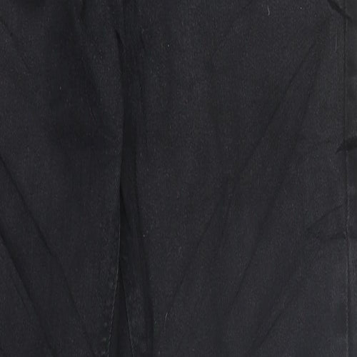 NEXT Mens Black Cotton Skinny Jeans Size 28 in L35 in Relaxed Zip