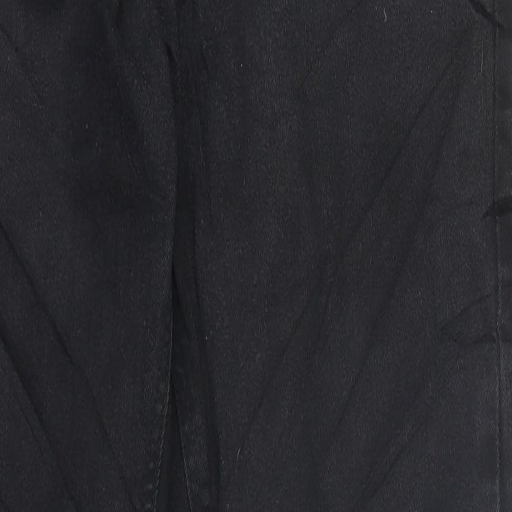 NEXT Mens Black Cotton Skinny Jeans Size 28 in L35 in Relaxed Zip