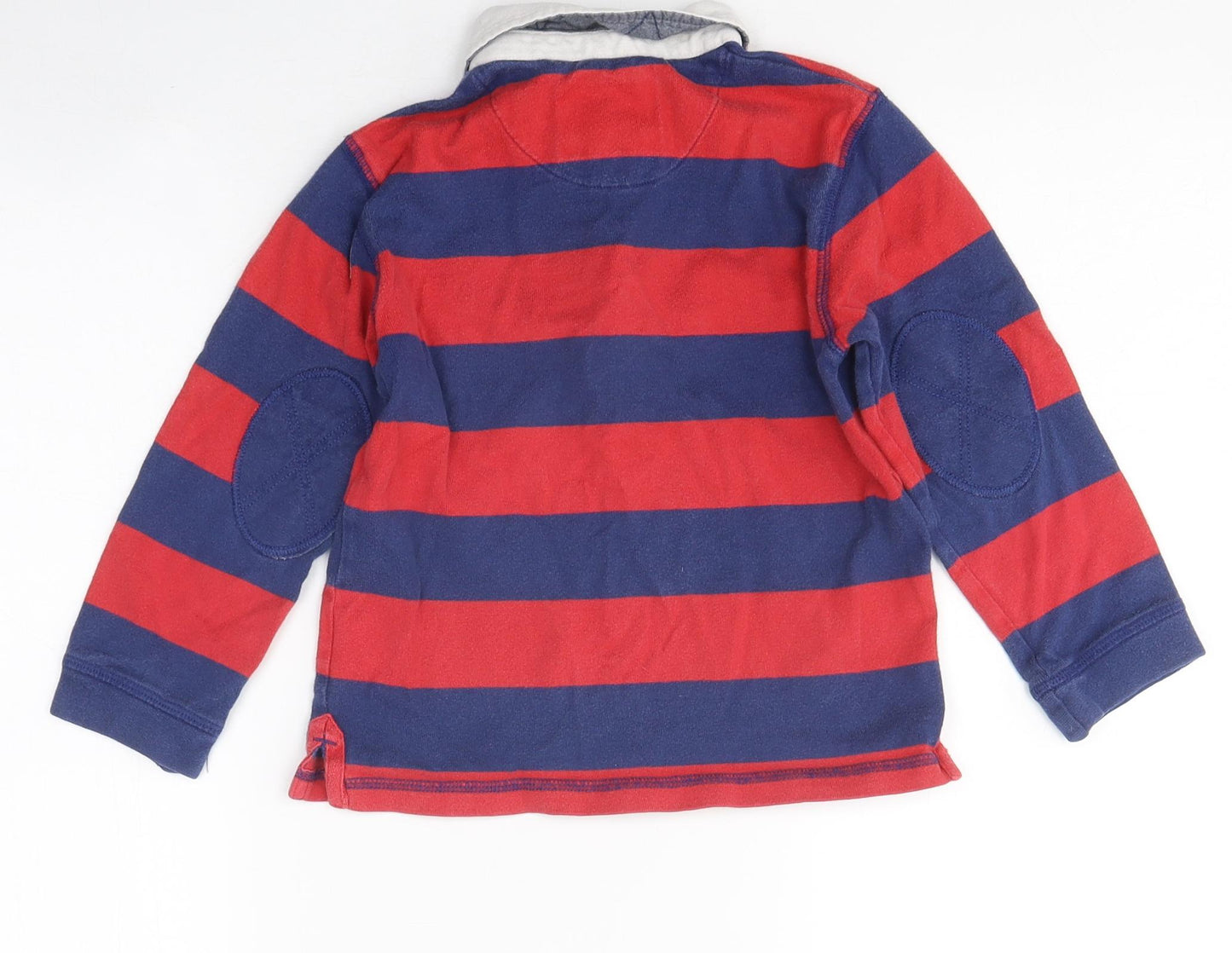 John Lewis Boys Multicoloured Striped Polyester Pullover Polo Size 4 Years Collared Button